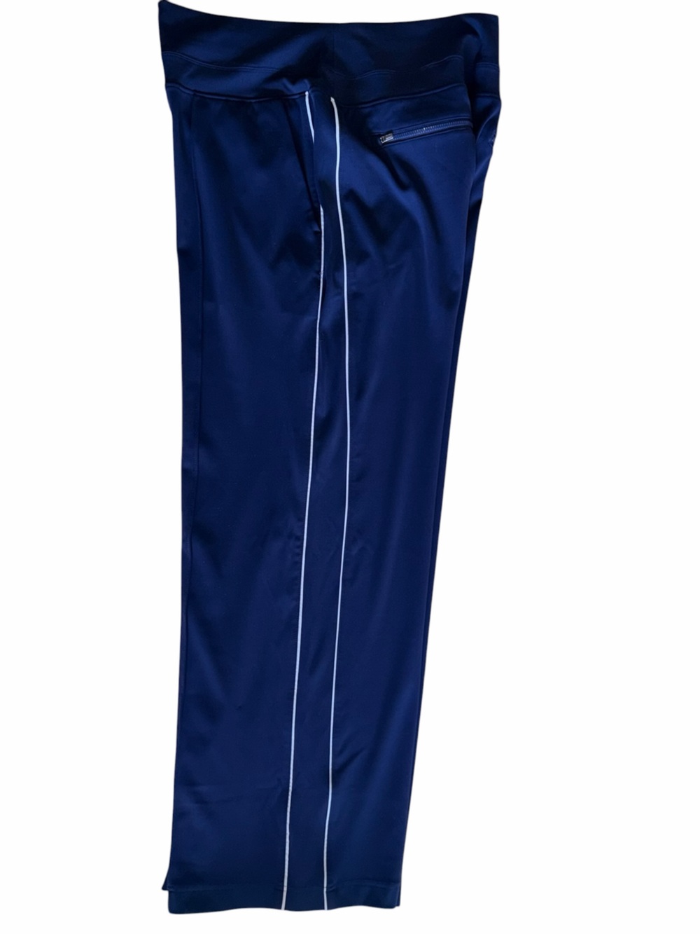 Athleta Venice Wide Leg Travel Pants Eclipse with Racer Stripe Women’s L - Picture 9 of 10